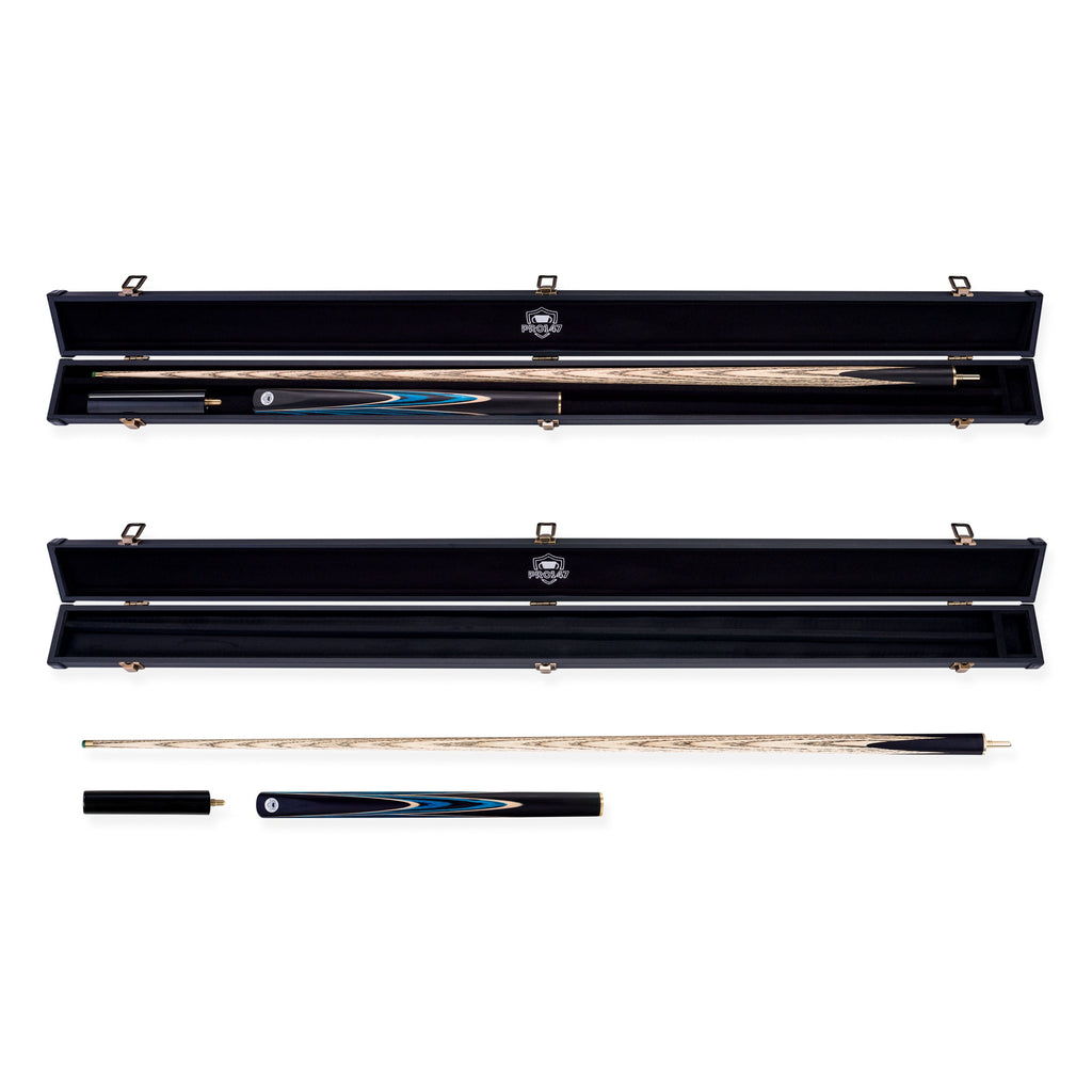 PRO147 Azure Pearl 3/4 Joint Cue and Case Set with 9.5mm Professional Layered Leather Tip