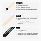 Jonny 8 Ball Aqua Riss American pool break jump cue