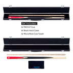 PRO147 Windsor 2 Piece Snooker and Pool Cue and Case Set 9.5mm Red Professional Tip