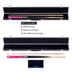 PRO147 Windsor 2 Piece Snooker and Pool Cue and Case Set 9.5mm Red Professional Tip