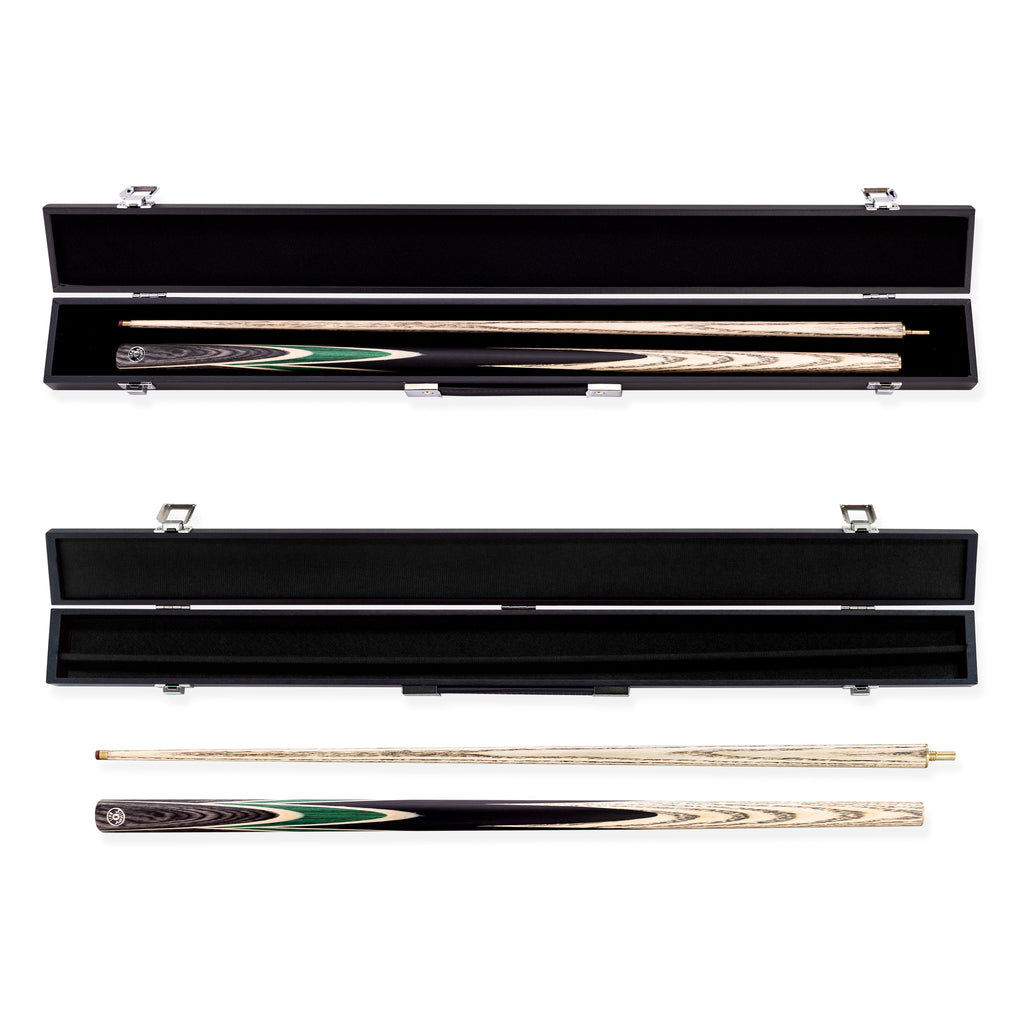 Jonny 8 Ball Vortex 2 Piece 57 Inch English Pool Cue and Case Set with 8.5mm Red Layered Tip