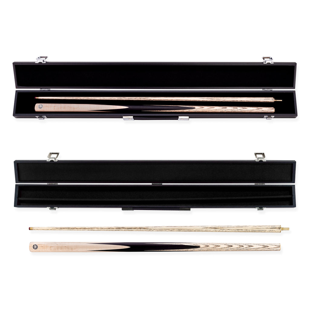PRO147 Jupiter 2 Piece 57 Inch Snooker and English Pool Cue and Case Set with 9.5mm Red Layered Tip