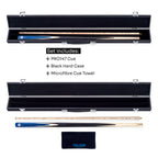PRO147 Windsor 2 Piece Snooker and Pool Cue and Case Set 9.5mm Red Professional Tip