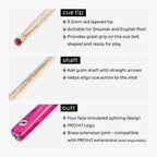 PRO147 Windsor 57 Inch 2 Piece Ash Snooker and Pool Cue with 9.5mm Tip