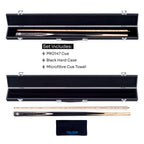 PRO147 Windsor 2 Piece Snooker and Pool Cue and Case Set 9.5mm Red Professional Tip