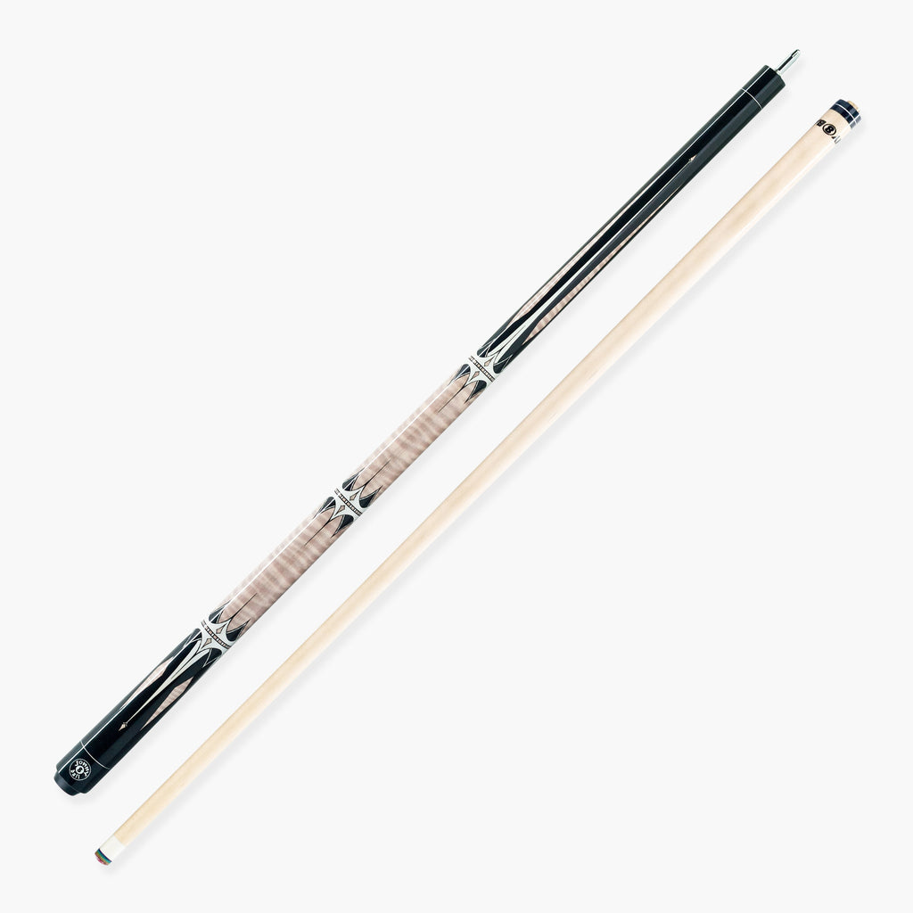 Jonny 8 Ball Harpoon 58 Inch 2 Piece American Pool Cue with Birch Shaft and 13mm Layered Tip