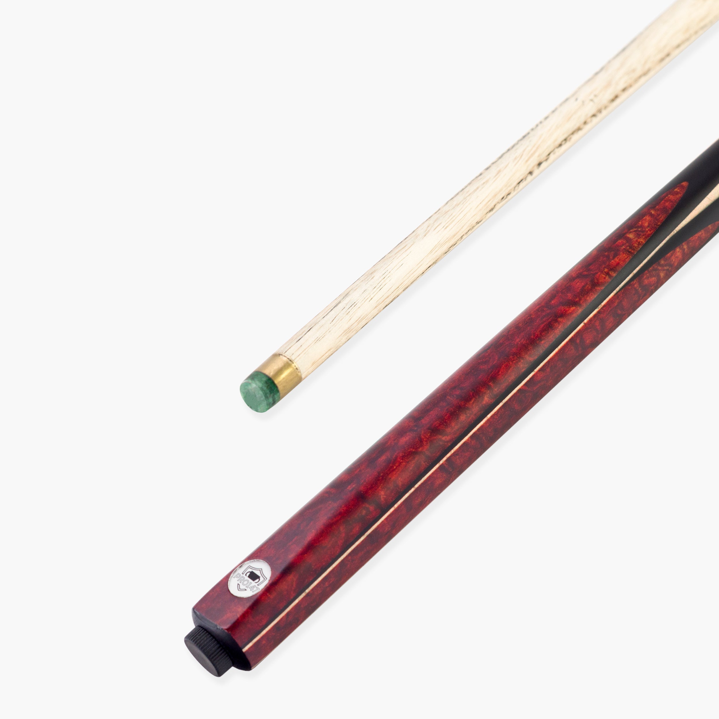 PRO147 Farsley Two Piece Snooker and Pool Cue with 9.5mm Green Layered Tip