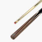 Jonny 8 Ball Walnut 57 Inch Two Piece English Pool Cue with UV Printed Ash Shaft and 8.5mm Red Layered Tip