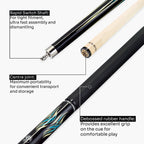 Jonny 8 Ball Aqua Riss American pool break jump cue