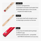 PRO147 Windsor 57 Inch 2 Piece Ash Snooker and Pool Cue with 9.5mm Tip