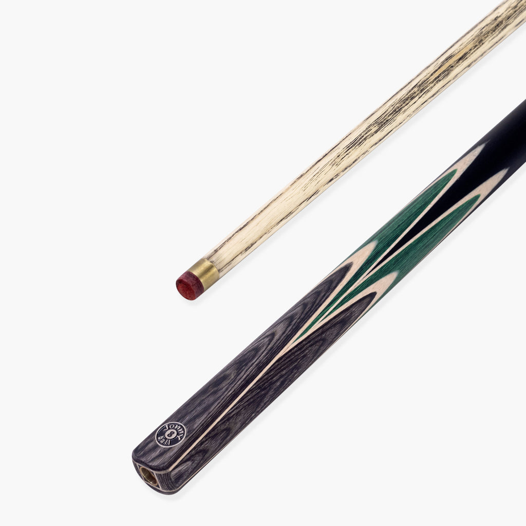 Jonny 8 Ball Vortex 57 Inch 2 Piece Centre Joint English Pool Cue with 8.5mm Professional Layered Tip