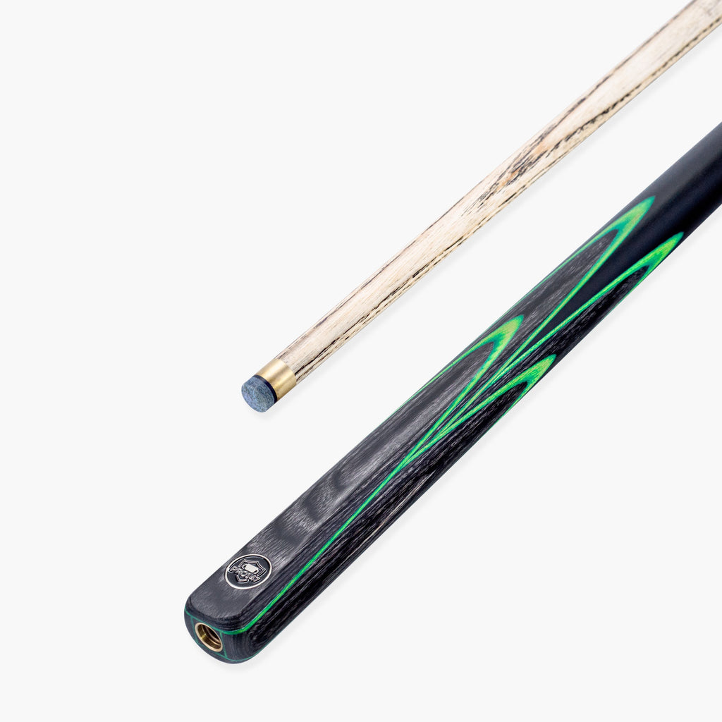 PRO147 Apollo 58 Inch 3/4 Jointed Hand Spliced Premium Snooker and Pool Cue 9.5mm Tip