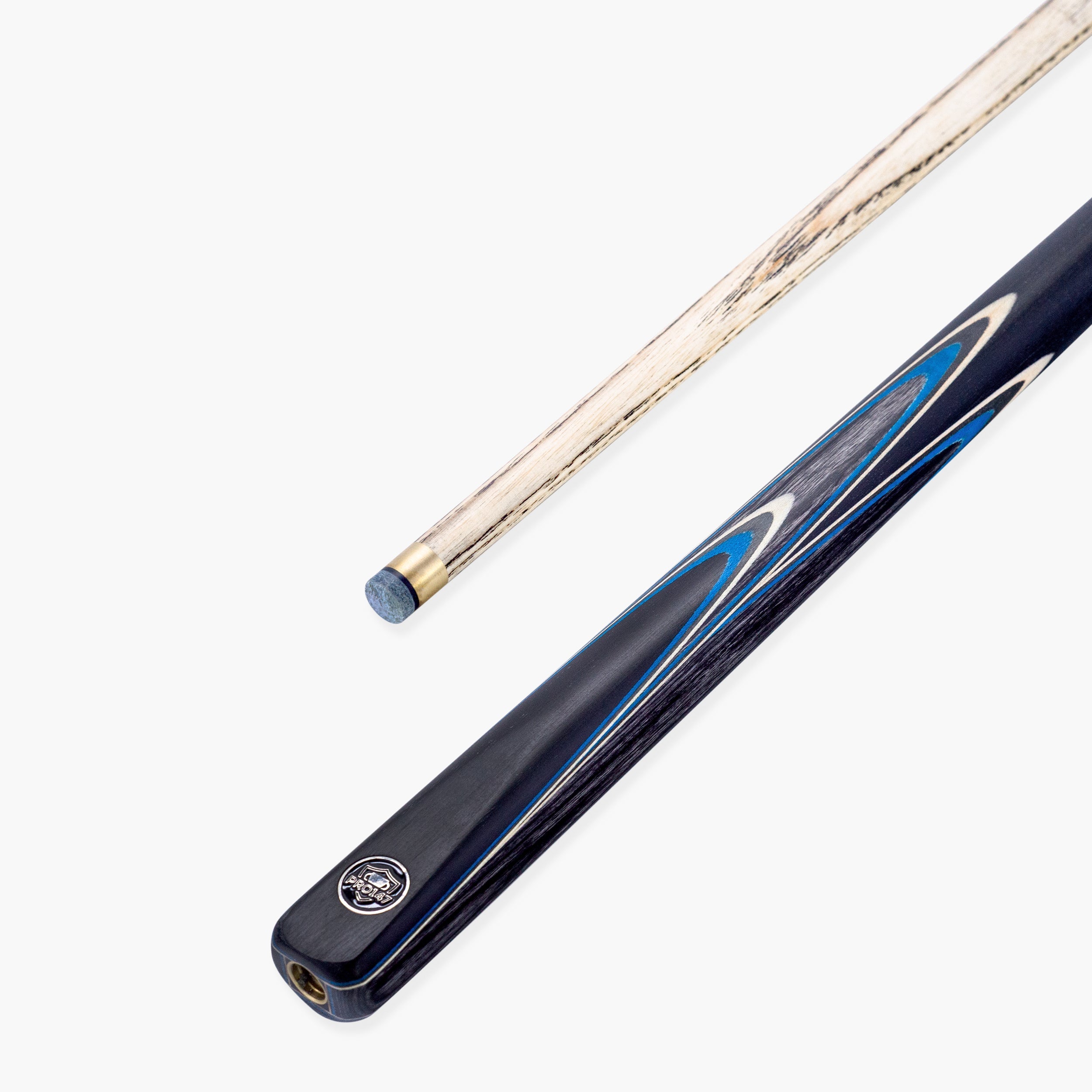 PRO147 Apollo 58 Inch 3/4 Jointed Hand Spliced Premium Snooker and Pool Cue 9.5mm Tip