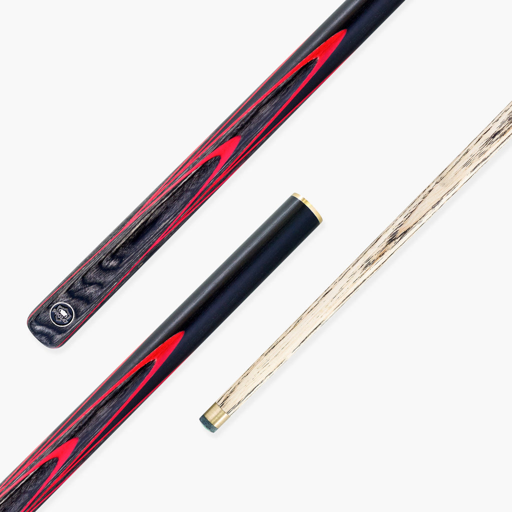 PRO147 Apollo 58 Inch 3/4 Jointed Hand Spliced Premium Snooker and Pool Cue 9.5mm Tip