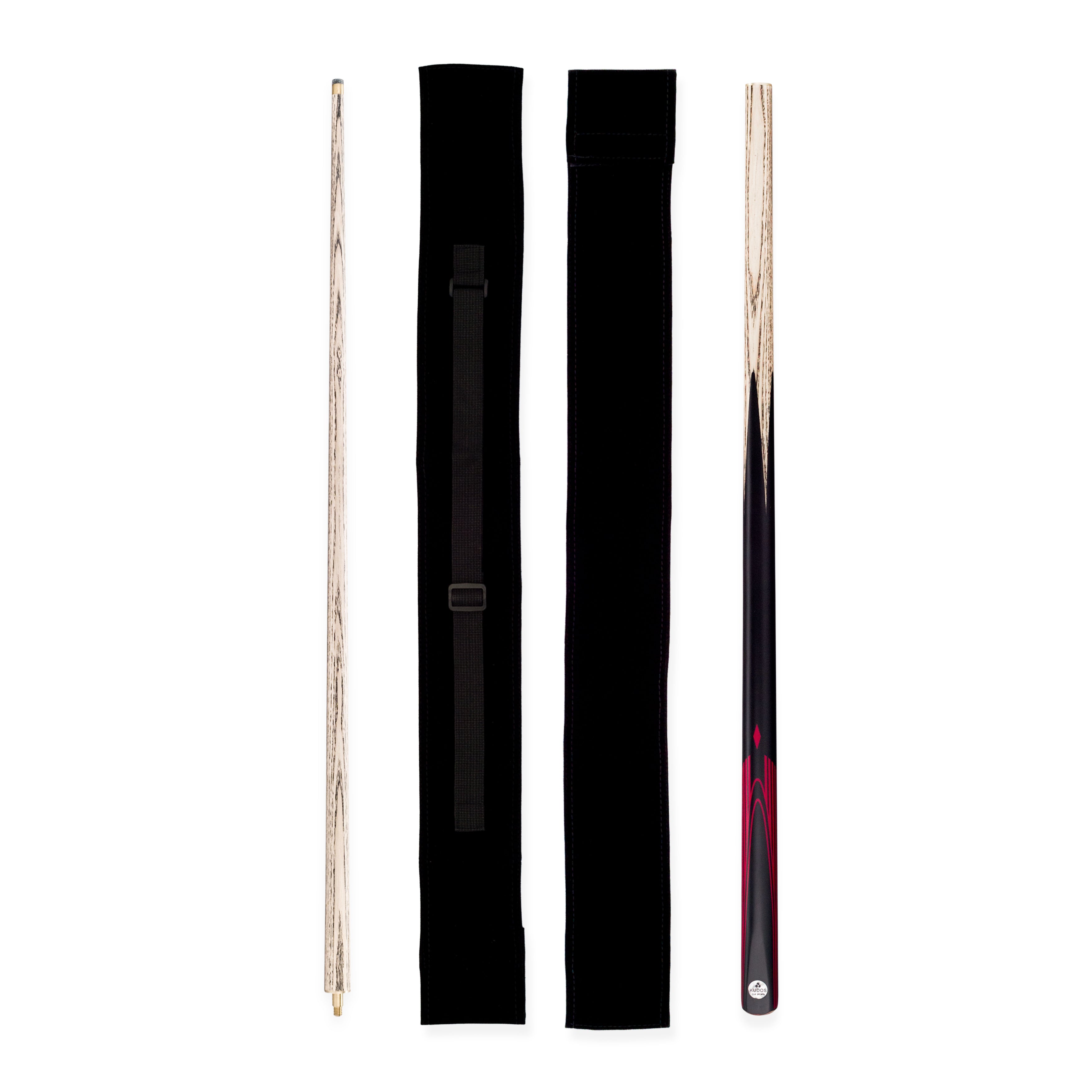 Kudos DIAMOND 57 Inch 2 Piece Snooker and Pool Cue and Soft Case Set 9.5mm Tip