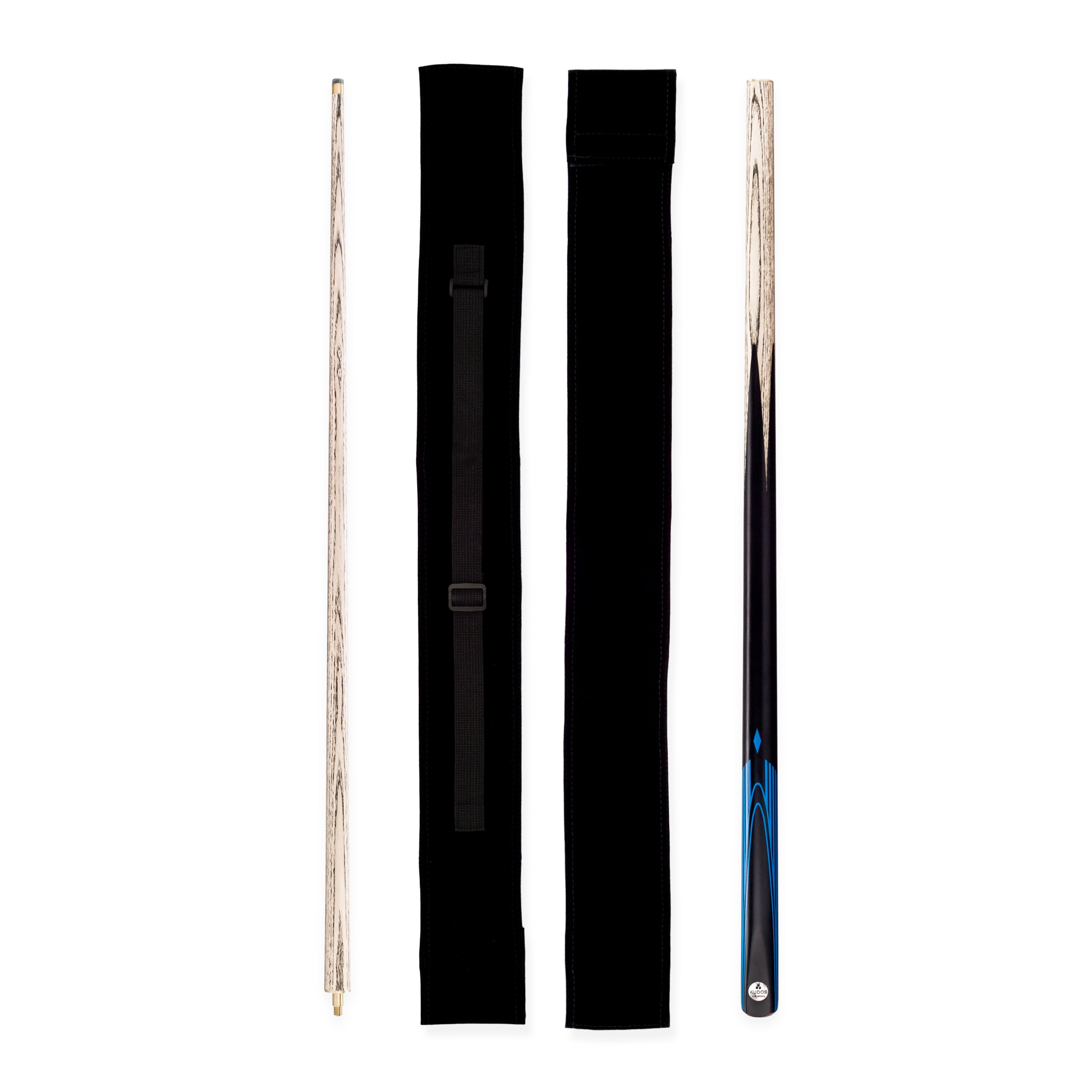 Kudos DIAMOND 57 Inch 2 Piece Snooker and Pool Cue and Soft Case Set 9.5mm Tip