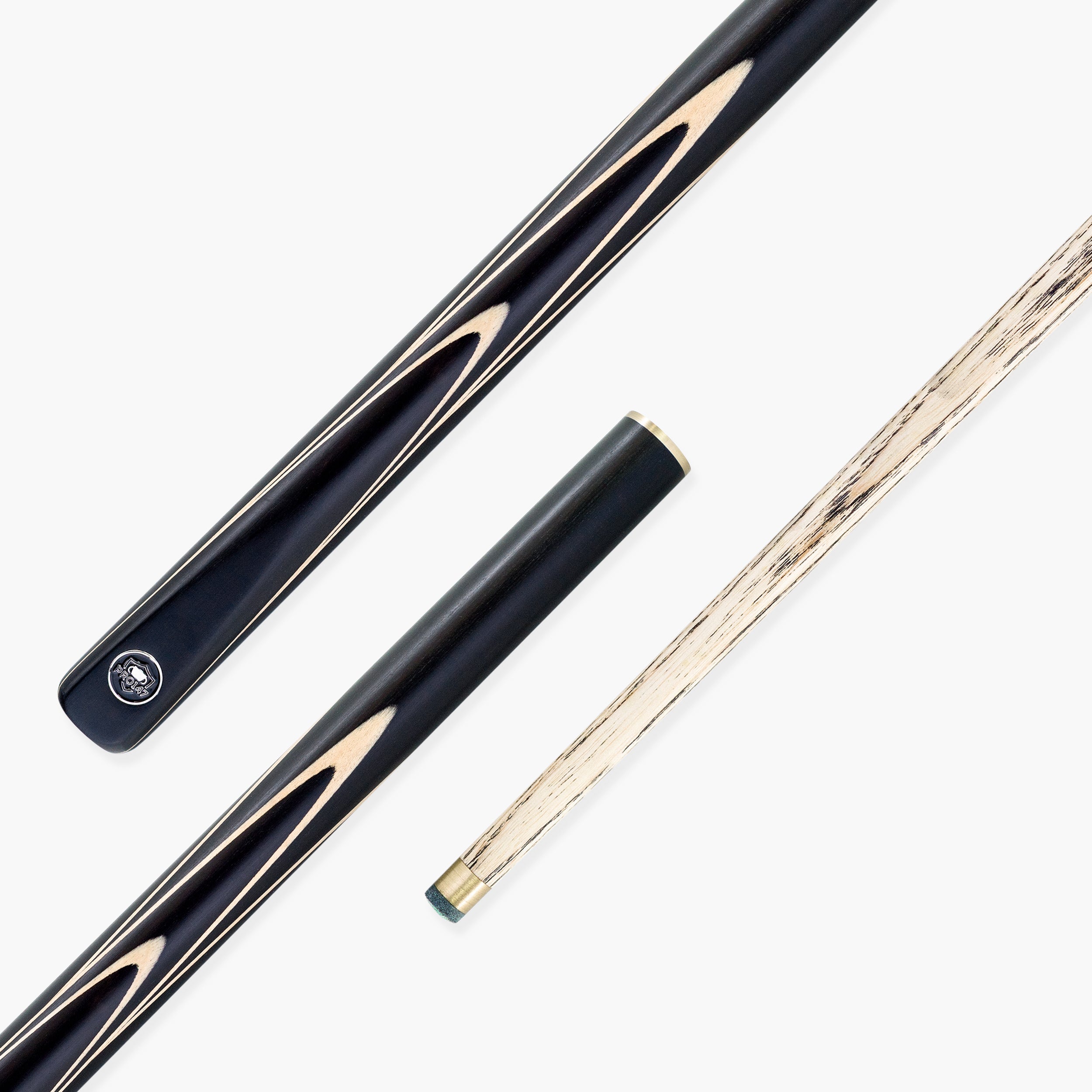 PRO147 Apollo 58 Inch 3/4 Jointed Hand Spliced Premium Snooker and Pool Cue 9.5mm Tip