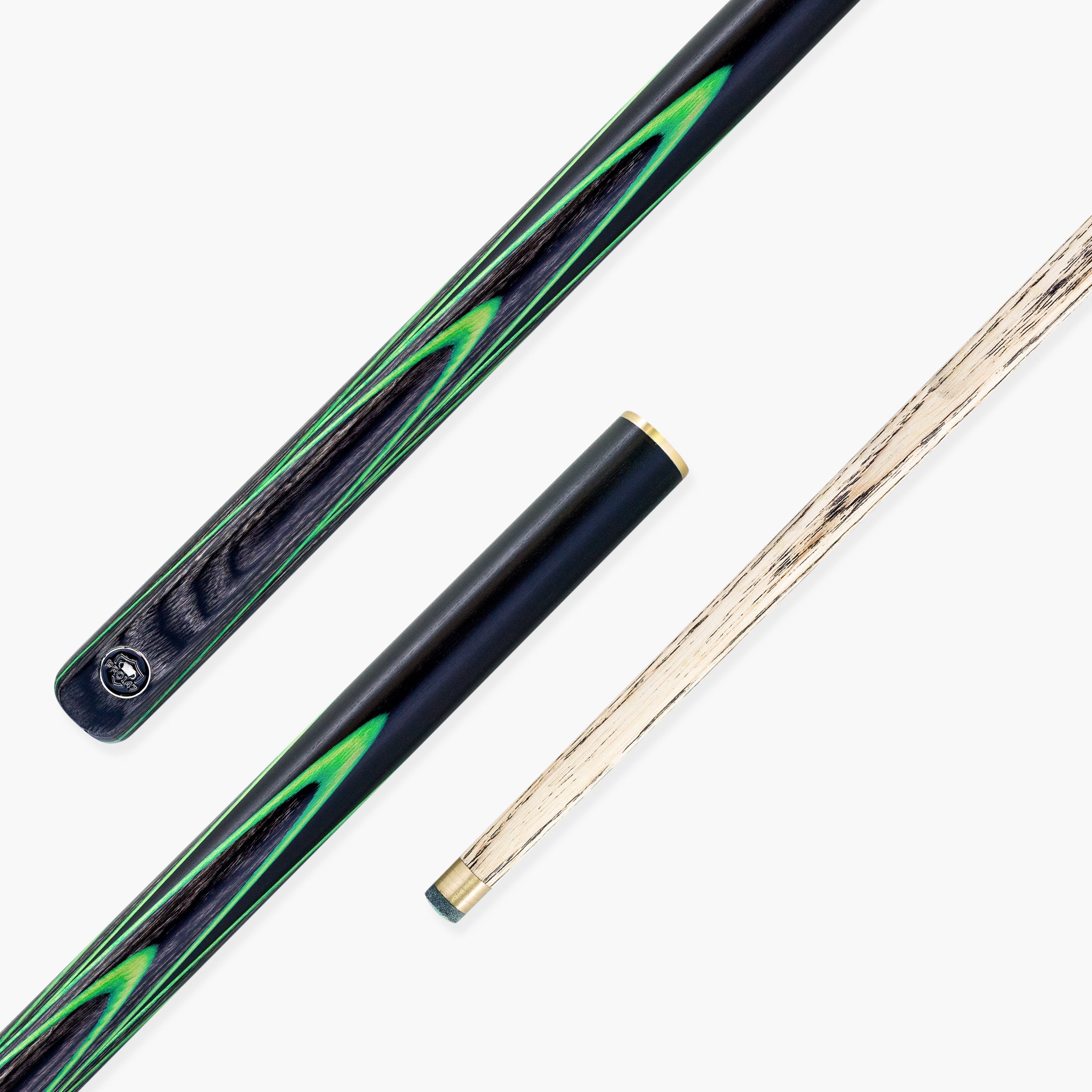 PRO147 Apollo 58 Inch 3/4 Jointed Hand Spliced Premium Snooker and Pool Cue 9.5mm Tip
