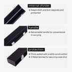 PRO147 Windsor 2 Piece Snooker and Pool Cue and Case Set 9.5mm Red Professional Tip