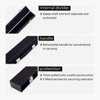PRO147 Windsor 2 Piece Snooker and Pool Cue and Case Set 9.5mm Red Professional Tip