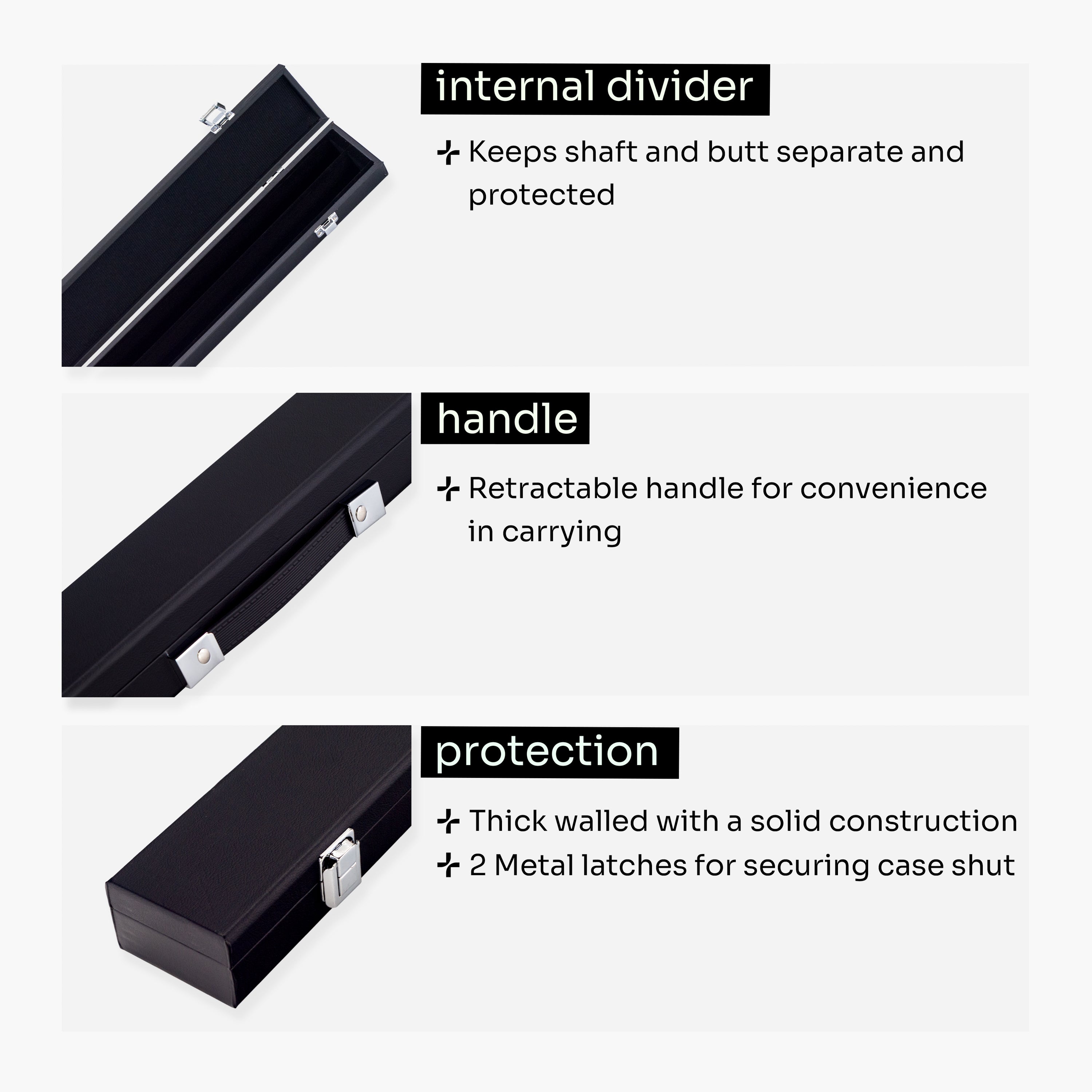 PRO147 Windsor 2 Piece Snooker and Pool Cue and Case Set 9.5mm Red Professional Tip