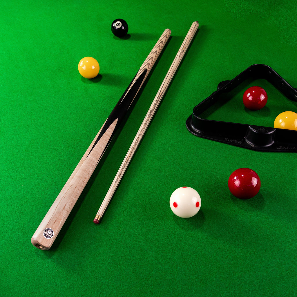 PRO147 Jupiter 57 Inch 2 Piece Snooker and Pool Cue with 9.5mm Red Layered Professional Tip