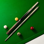 Jonny 8 Ball Walnut 57 Inch Two Piece English Pool Cue with UV Printed Ash Shaft and 8.5mm Red Layered Tip