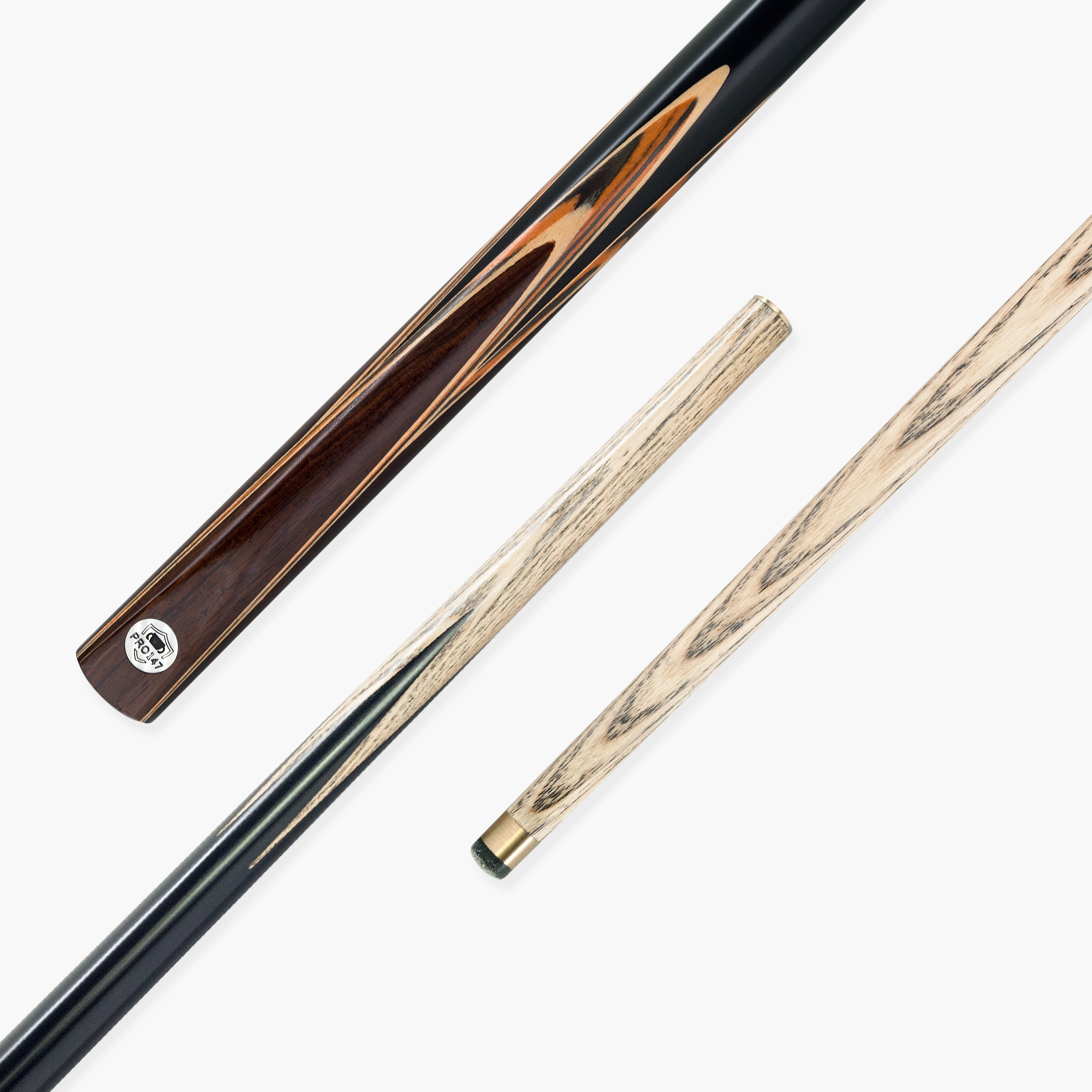 PRO147 TIGER 2 Piece Snooker and Pool Cue and Case Set with 9.5mm Leather Tip