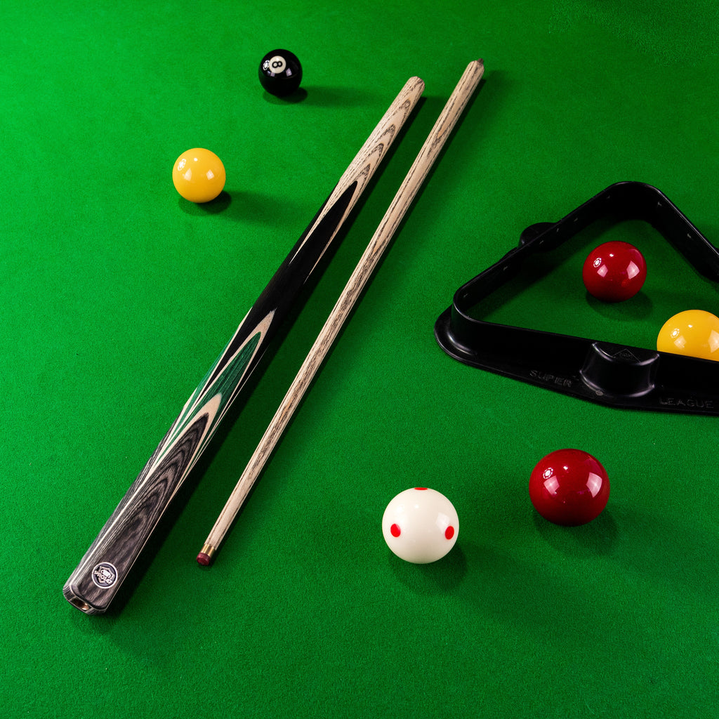 PRO147 Vortex 57 Inch 2 Piece Snooker and Pool Cue with 9.5mm Red Layered Professional Tip