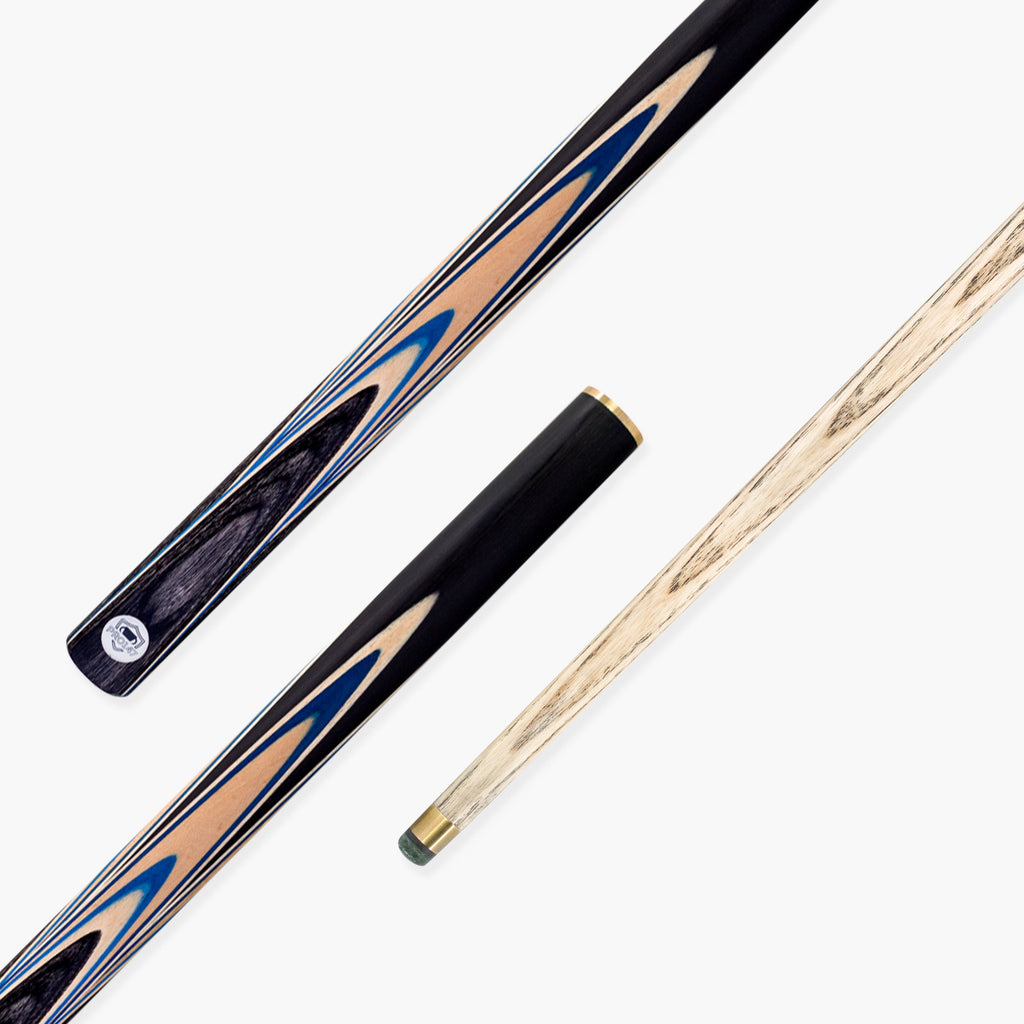 PRO147 Blue Pearl 3/4 Joint Cue and Case Set with 9.5mm Professional Layered Leather Tip