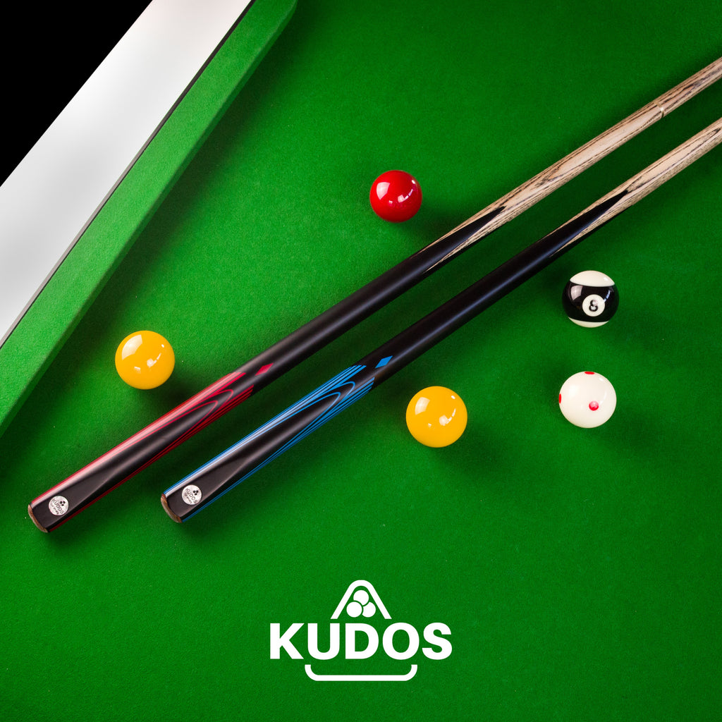 Kudos DIAMOND 57 Inch 2 Piece Matching Ash Grain Snooker Pool Cue - 9.5mm Tip