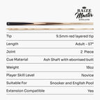 Baize Master Paragon 57-inch cue and case set - 9.3mm tip