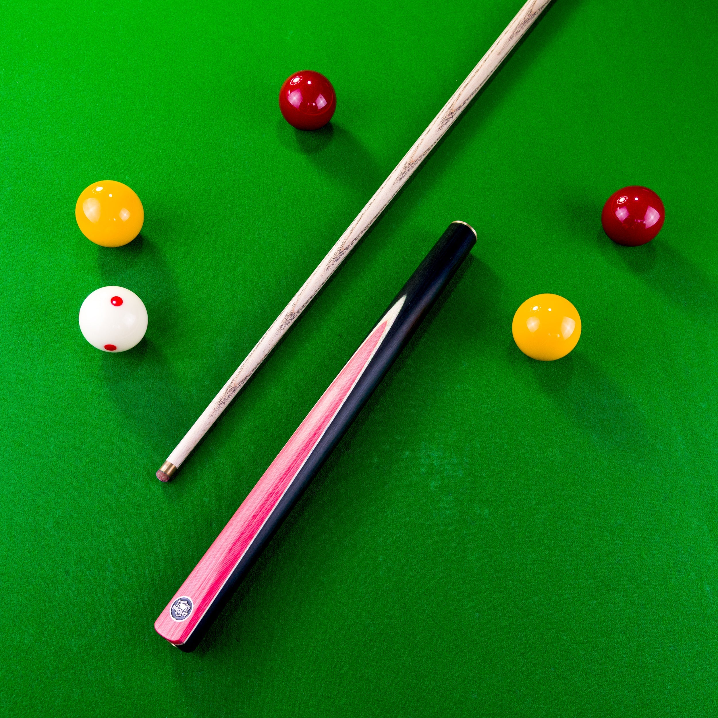 PRO147 Pink Pearl 3/4 Joint Cue and Case Set with 9.5mm Professional Layered Leather Tip