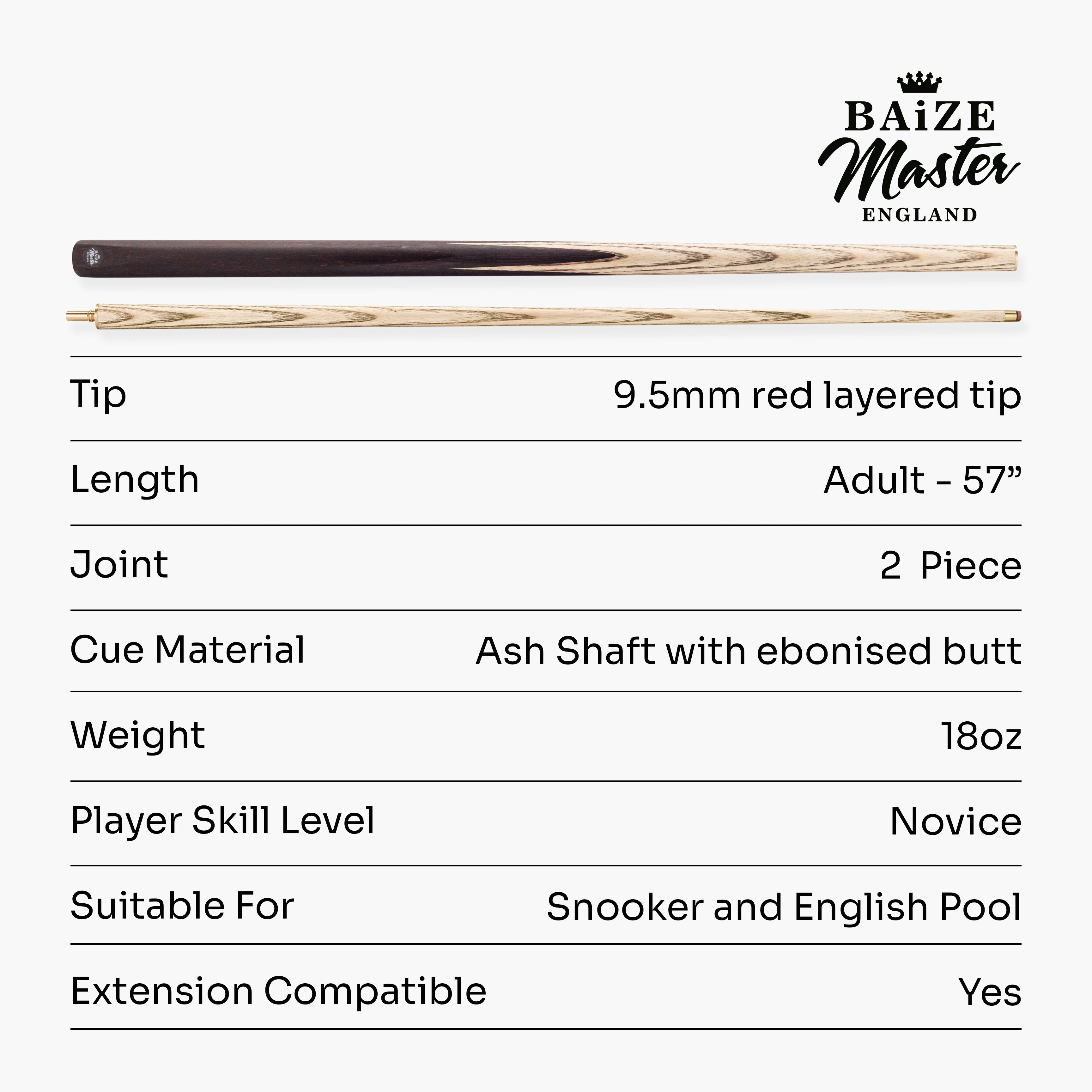 Baize Master Challenger cue and case set