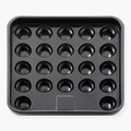 Black plastic snooker ball tray - 22 balls