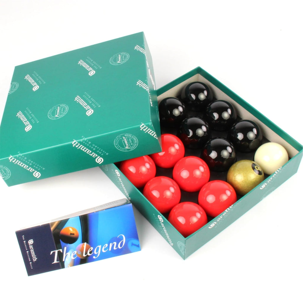 Aramith Premier Gold 8 Ball red and black pool balls
