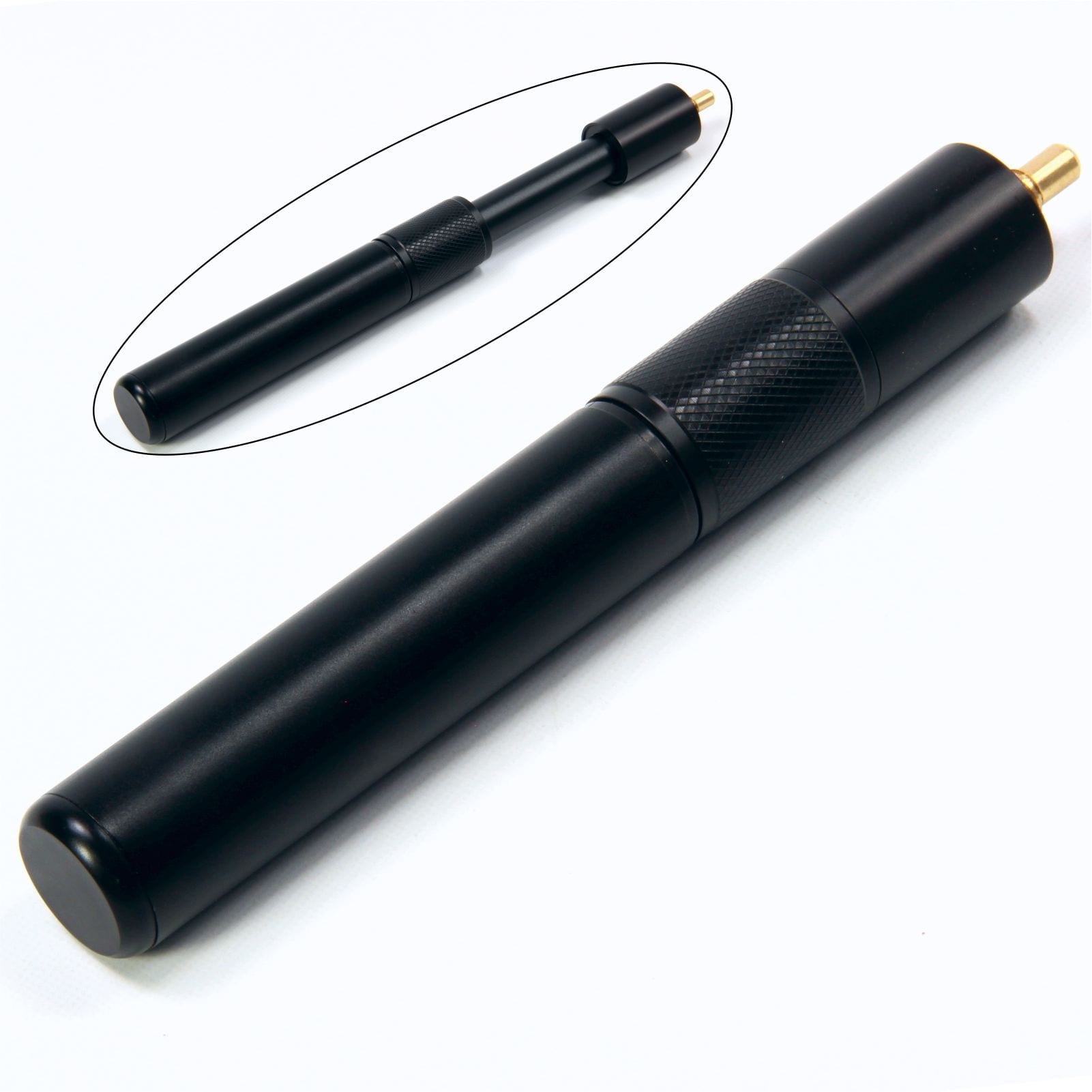 BLACK Short Telescopic Mini Butt Metal Extension - Extends to 10 Inch