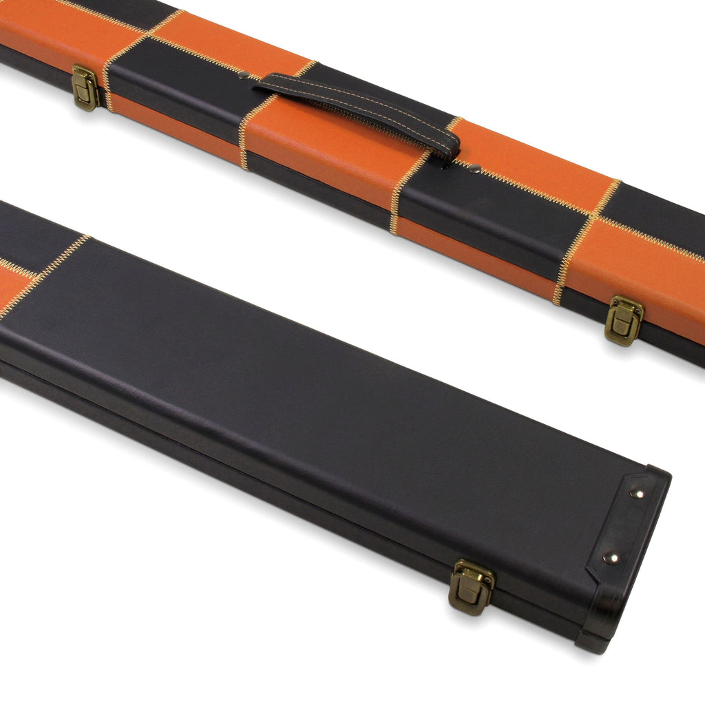Deluxe wide chequered 1-piece cue case - 3 cues