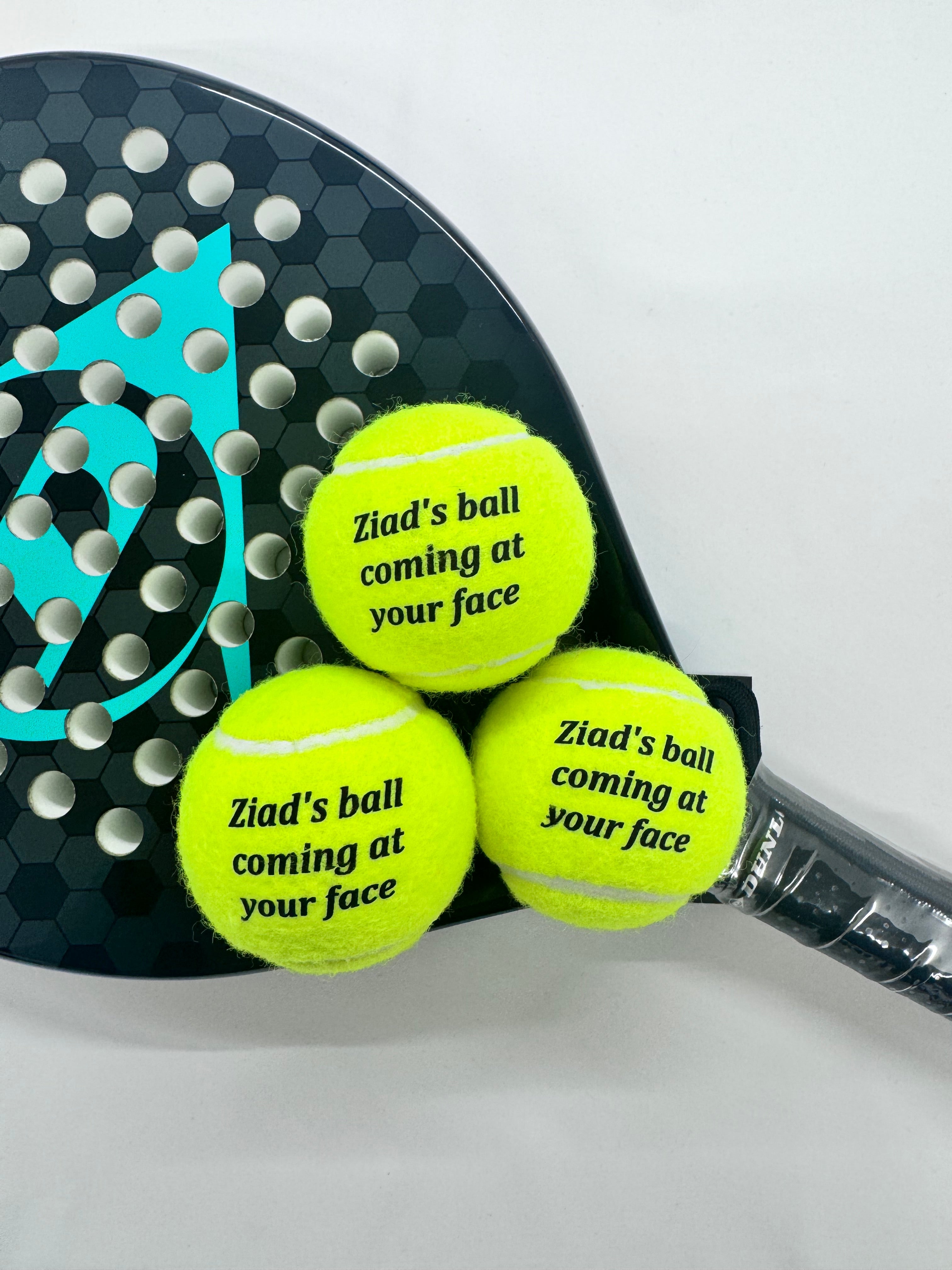 Namethatball - Personalised Padel Balls - Standard text edition