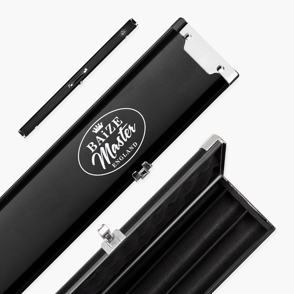 Baize Master Prestige Pro-Lock 1-piece metal cue case - 2 cues plus accessories