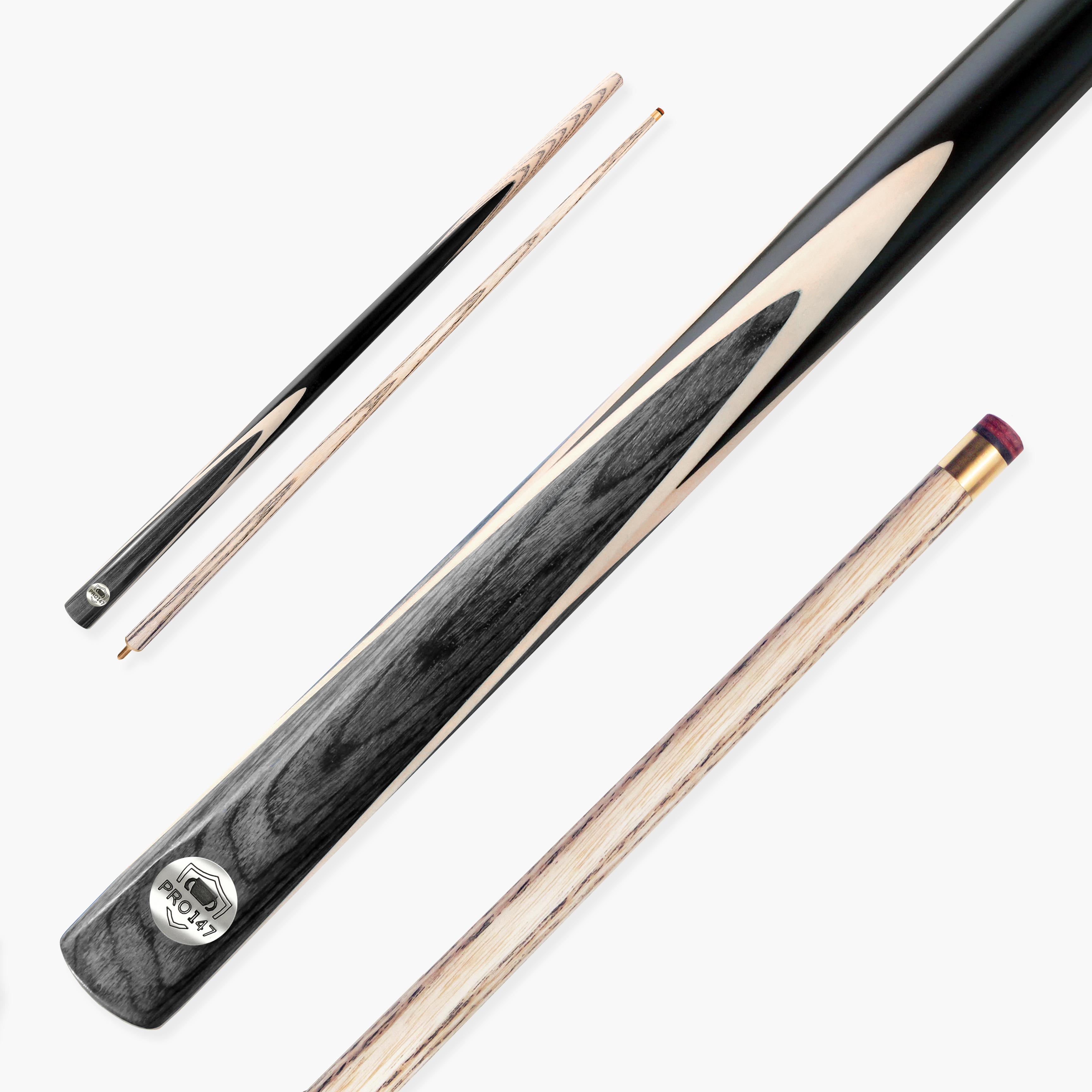 PRO147 Windsor 57 Inch 2 Piece Ash Snooker and Pool Cue with 9.5mm Tip