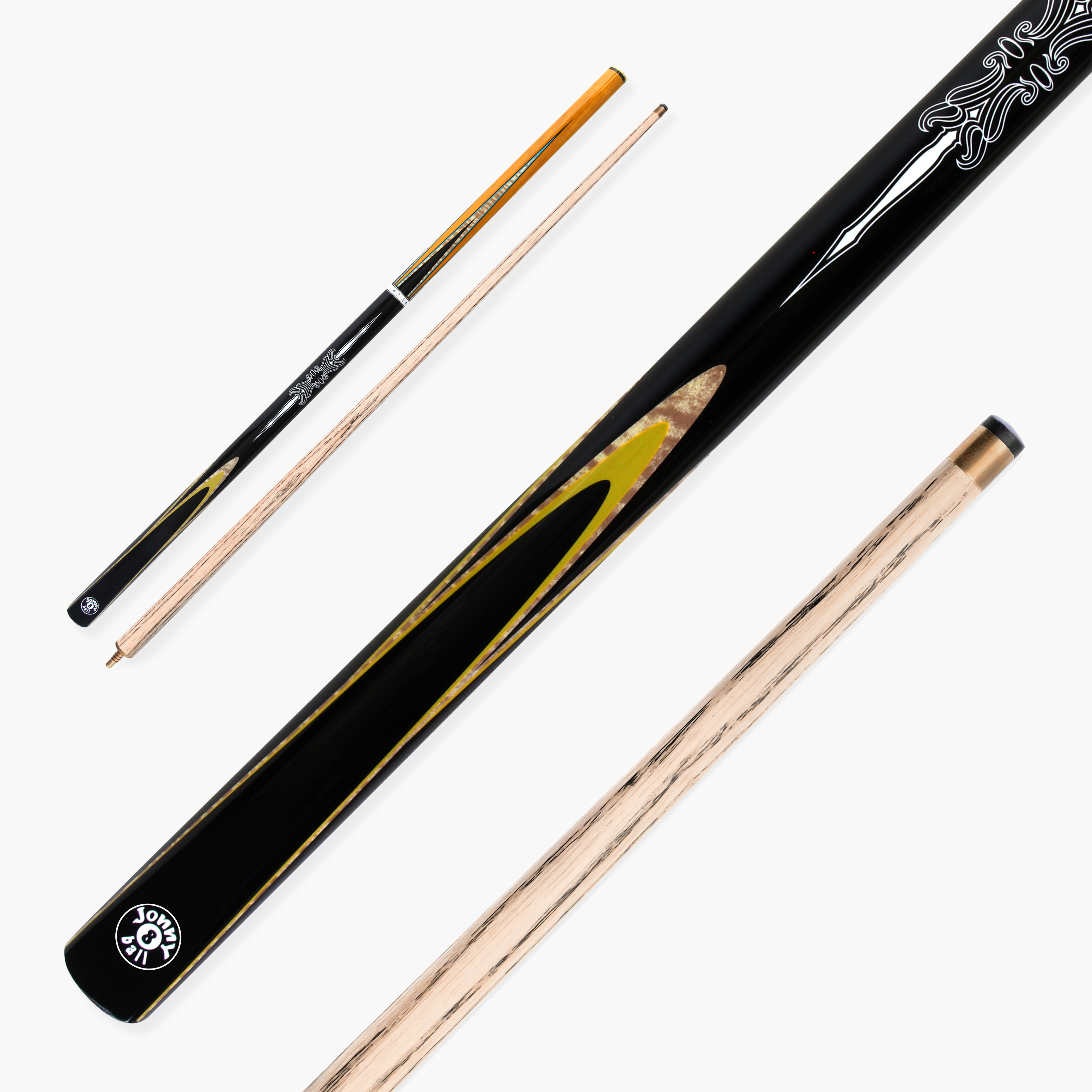 Jonny 8 Ball Black Sun 57-inch 2-piece pool cue