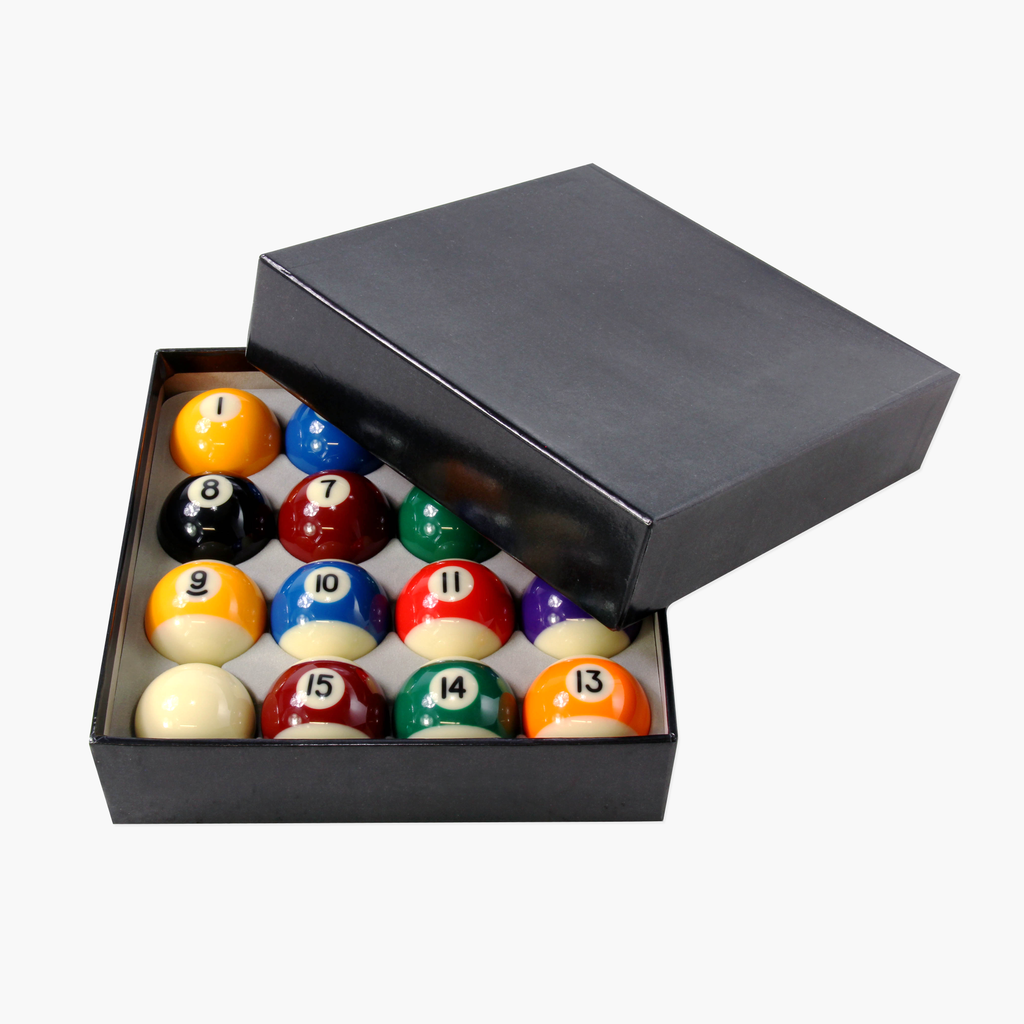 PREMIUM GRADE 2" Inch (50.8mm) Spots and Stripes English Pool Balls + 1 7/8 Inch Cue Ball - Perfect for Home Tables and Coin-operated Tables