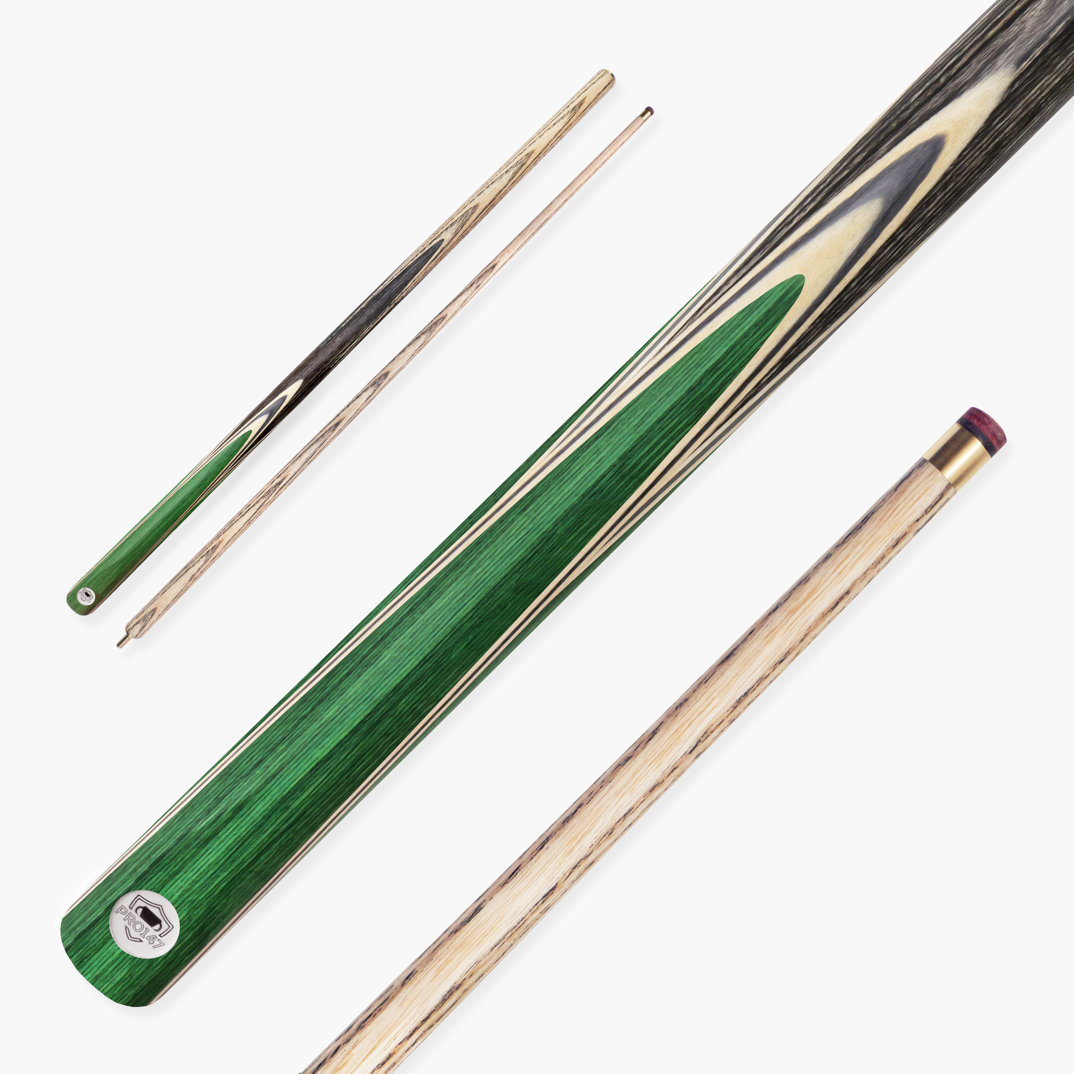 PRO147 TRIUMPH 2 Piece Premium Ash Snooker and Pool Cue with 9.5mm Professional Layered Tip