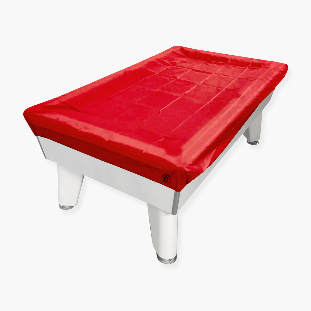 Jonny 8 Ball 7ft red fitted table cover