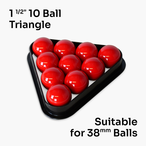 38mm 10-ball black plastic triangle