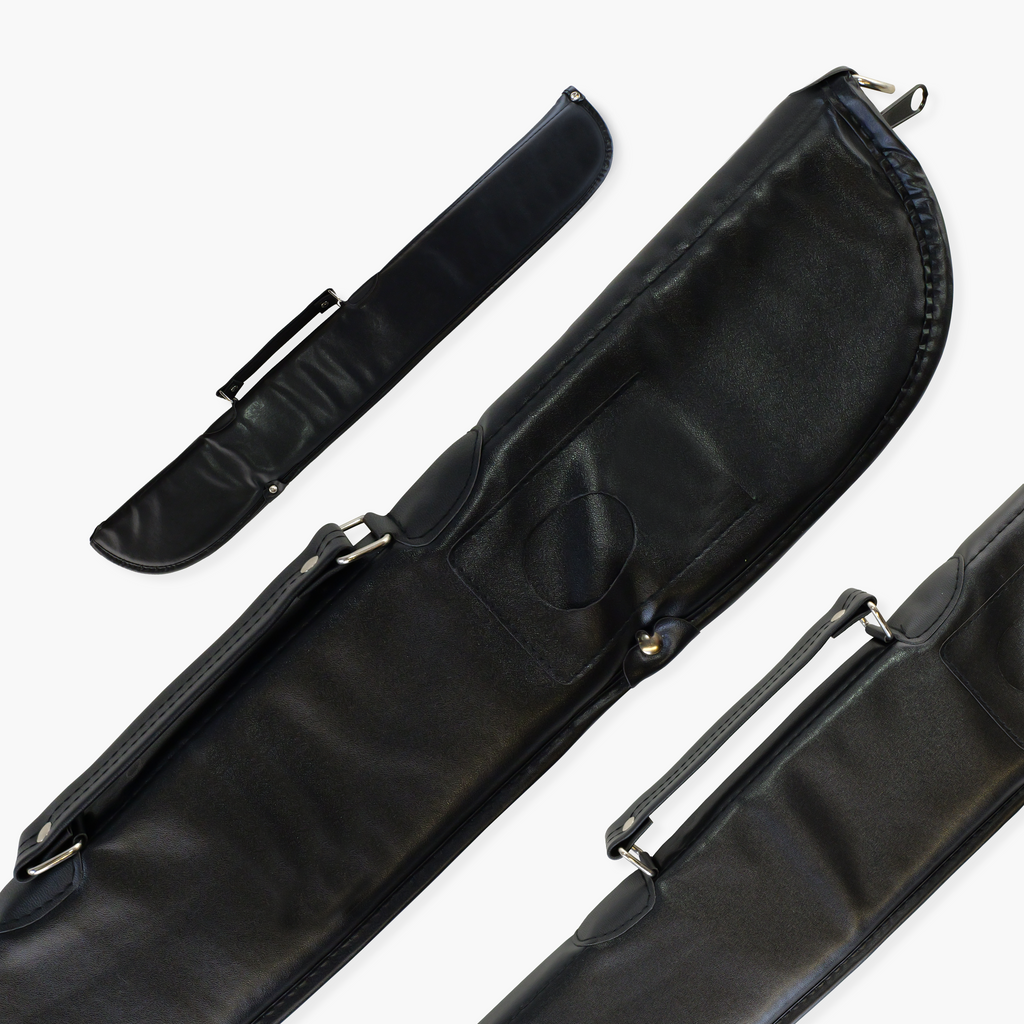 Economy black vinyl 48-inch junior cue case