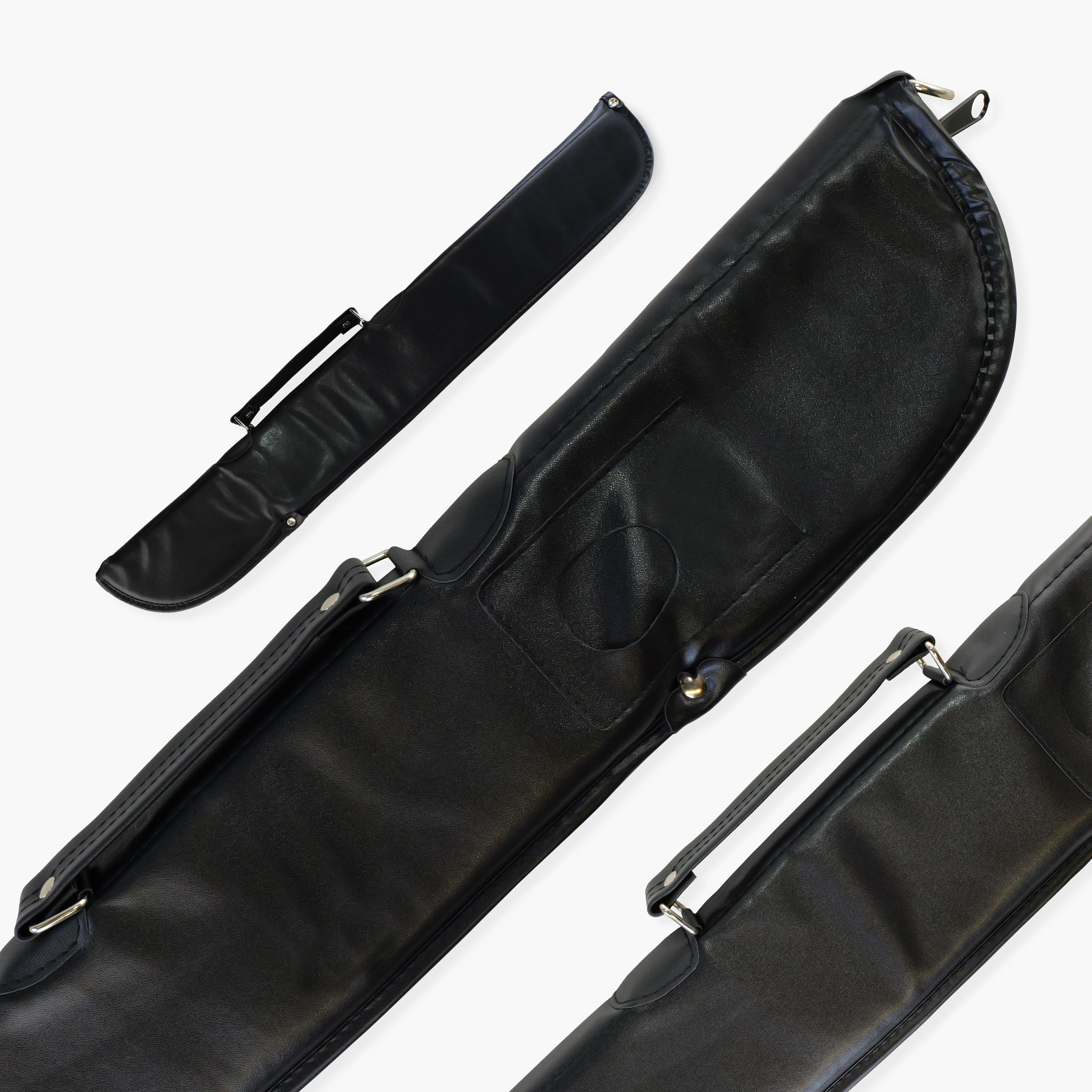 Economy black vinyl 48-inch junior cue case