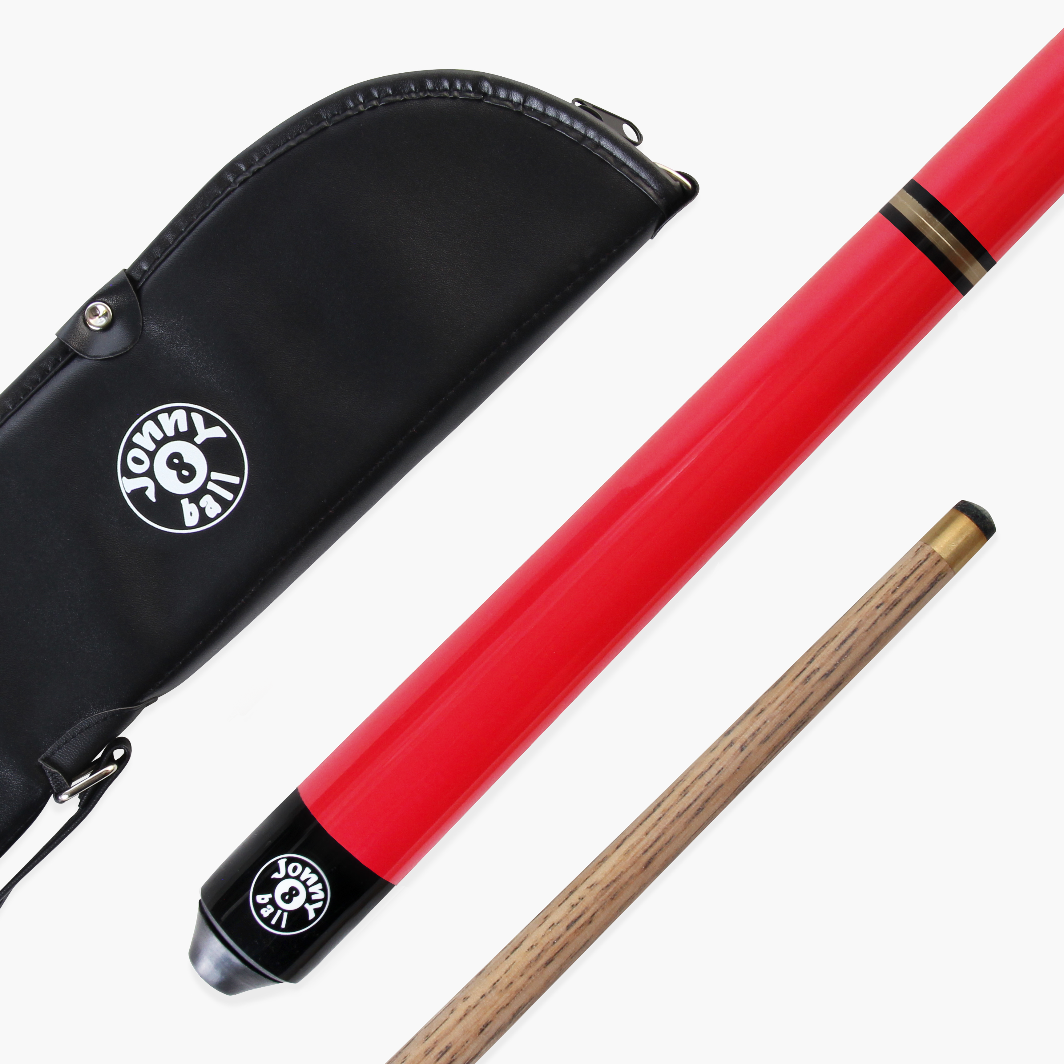 Jonny 8 Ball Red Triad 48-inch cue and soft case