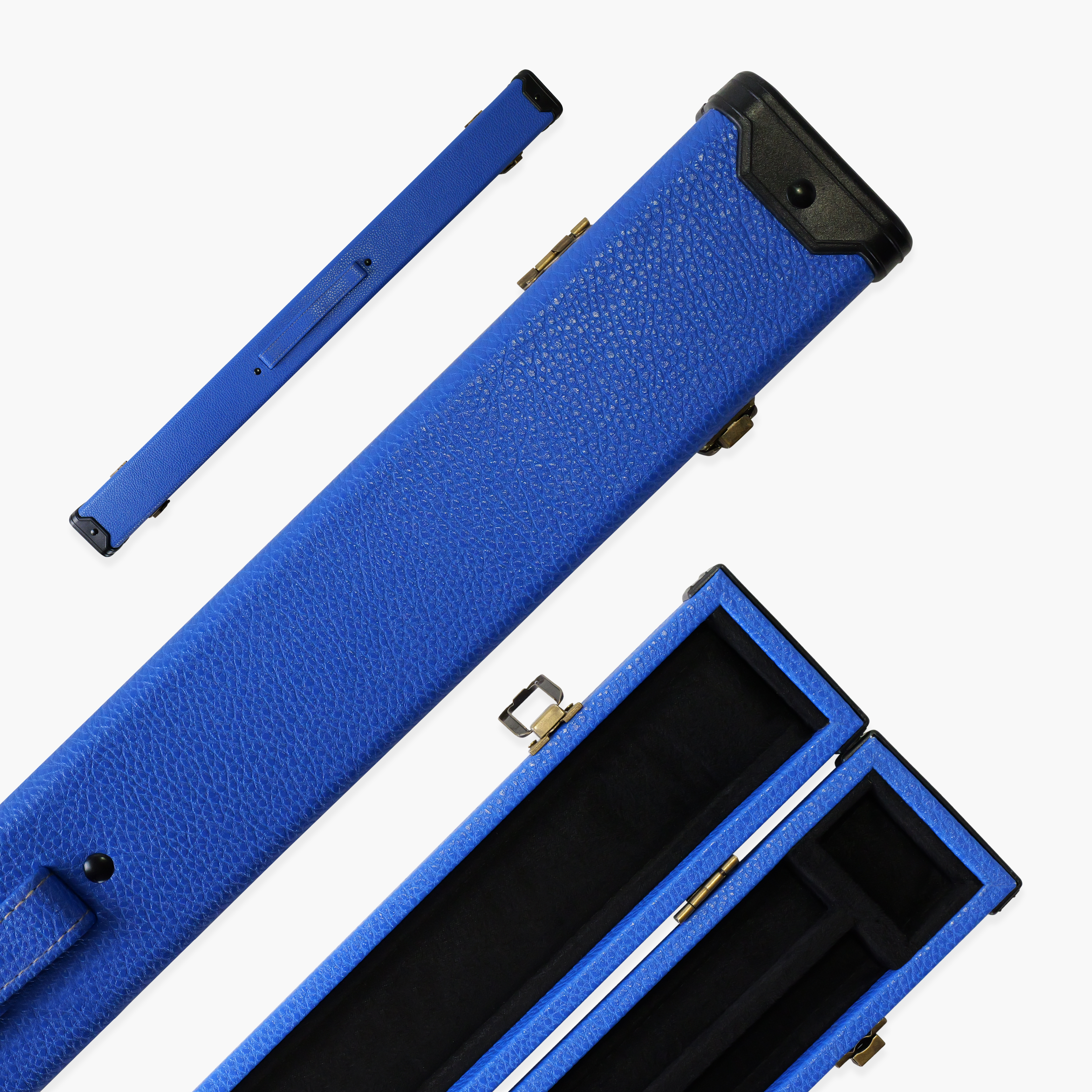 ROYAL BLUE Luxury Snooker Pool Cue Case For 2 Piece Centre Joint Cue